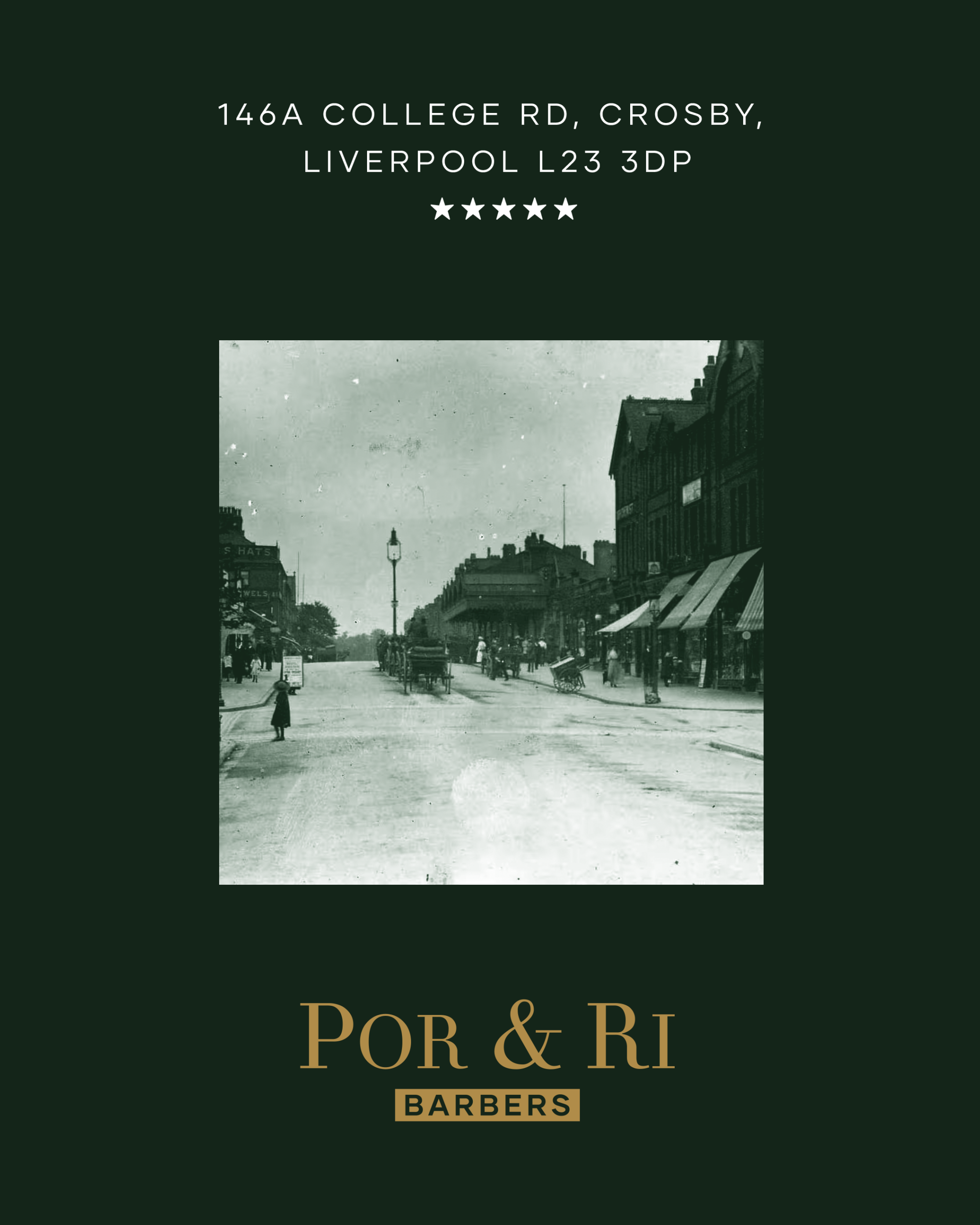 College Road Liverpool street sign near Por & Ri Barbers in Crosby 