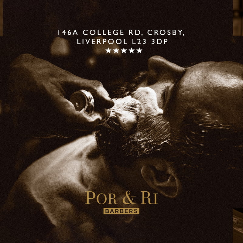 College Road Liverpool street sign near Por & Ri Barbers in Crosby